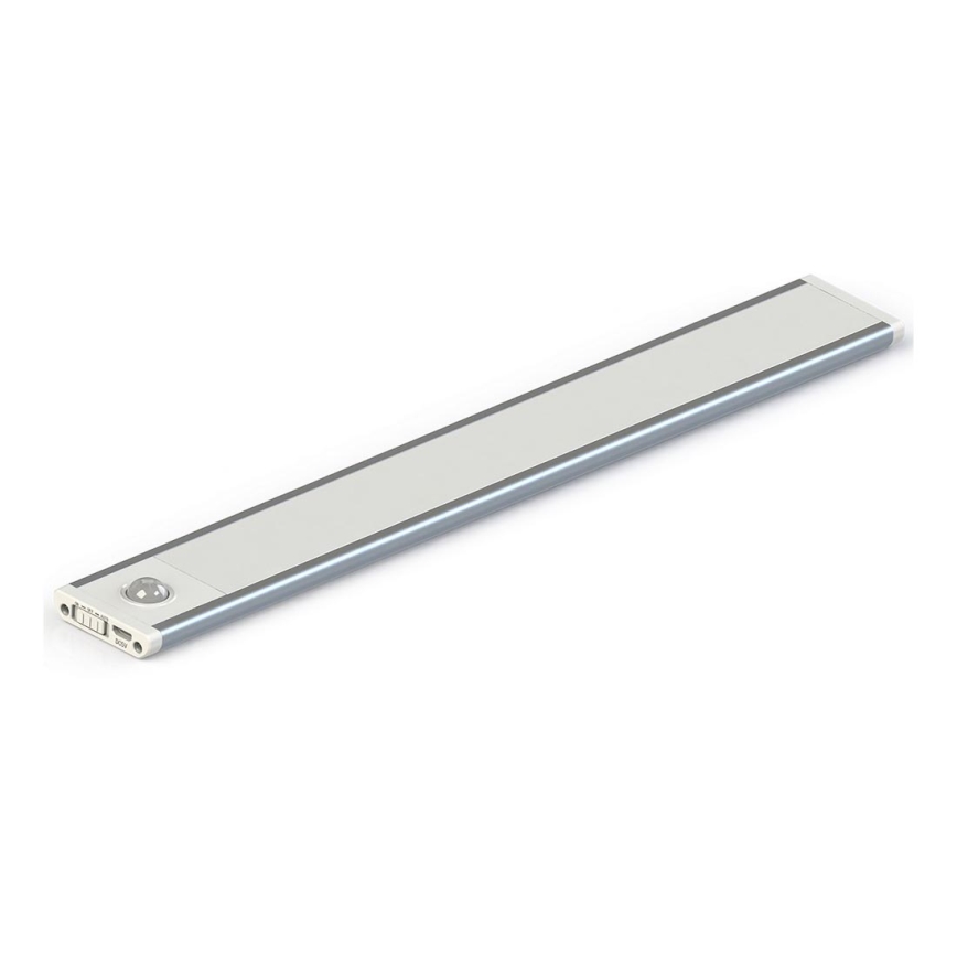 Iluminação para armário de cozinha LED CABINET-4 com sensor PIR LED/1,5W/230V 1100mAh 4000K
