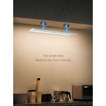 Iluminação para armário de cozinha LED CABINET-4 com sensor PIR LED/1,5W/230V 1100mAh 4000K