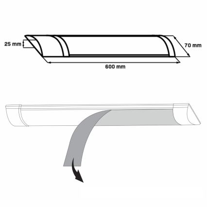 Iluminação para armário de cozinha LED LED/18W/230V 4000K 60 cm branco