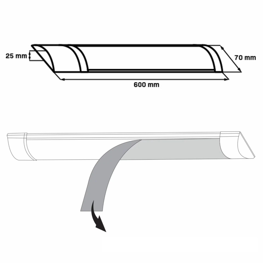 Iluminação para armário de cozinha LED LED/18W/230V 4000K 60 cm branco