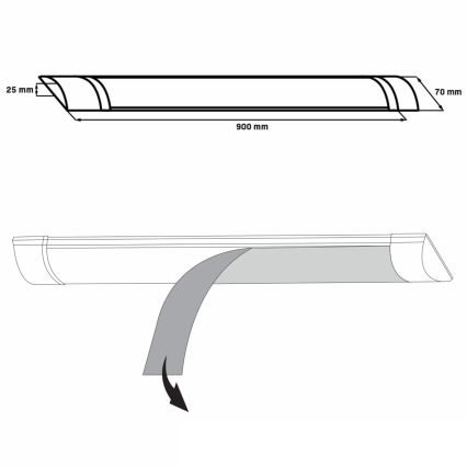 Iluminação para armário de cozinha LED LED/30W/230V 4000K 90 cm branco