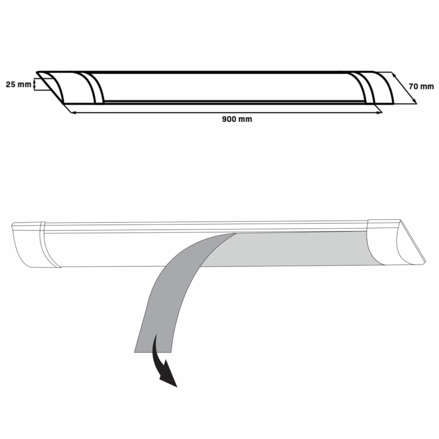 Iluminação para armário de cozinha LED LED/30W/230V 4000K 90 cm branco
