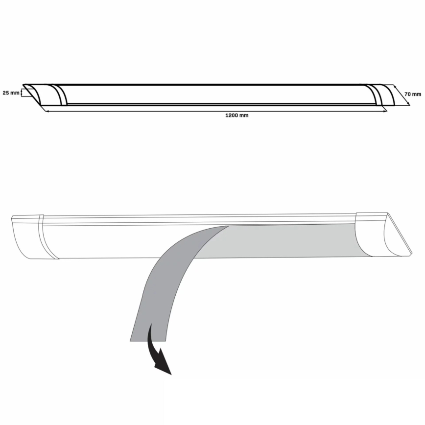 Iluminação para armário de cozinha LED LED/36W/230V 4000K 120 cm branco