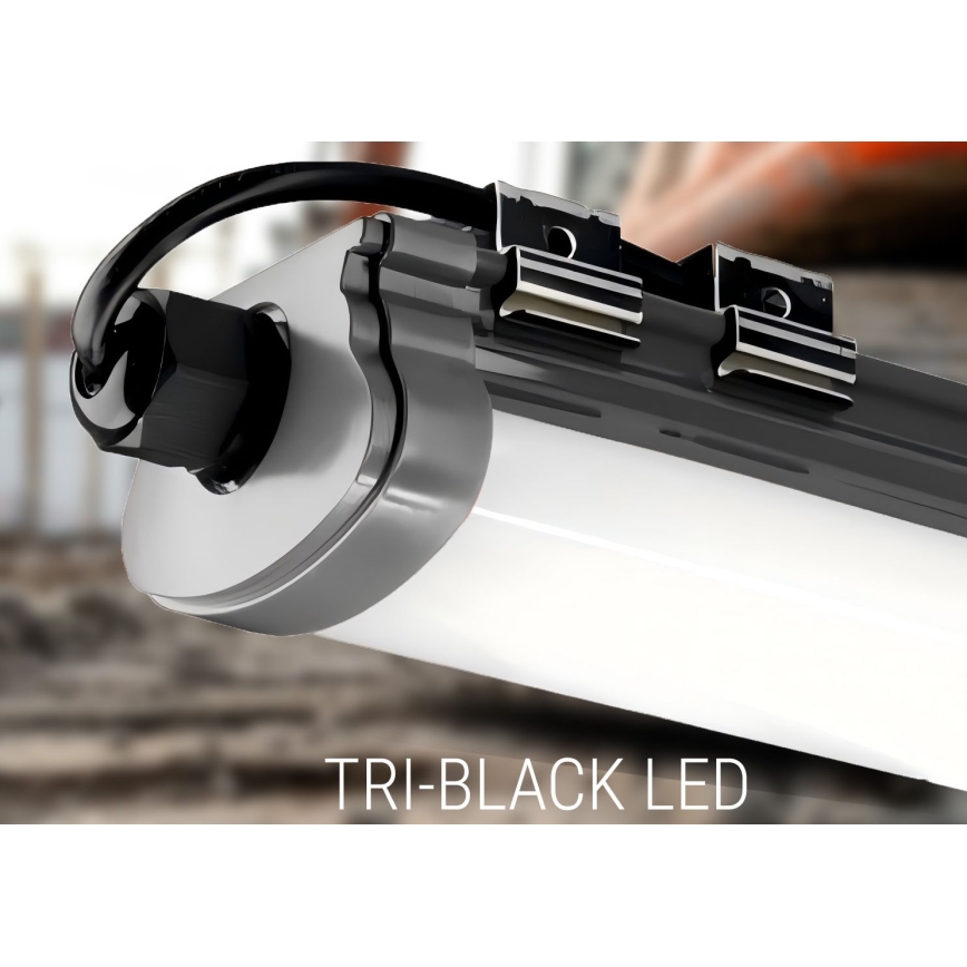 Iluminação para armário de cozinha LED LED/60W/230V 6000K 120 cm IP65 preto