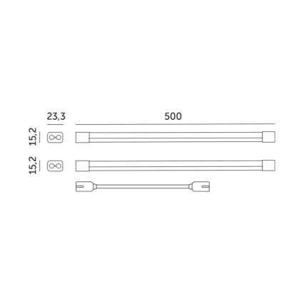 Iluminação para armário de cozinha LED para o cultivo de plantas GROWLY 2xLED/8,5W/230V branco