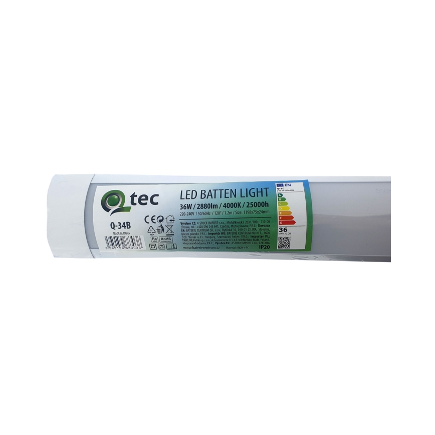 Iluminação para armário de cozinha LED QTEC LED/36W/230V 120 cm branco