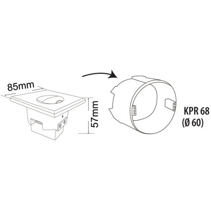 Iluminação para escadas exteriores LED DECENTLY LED/1,5W/230V 3000/4000/6000K IP44 antracite