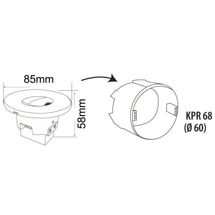 Iluminação para escadas exteriores LED DECENTLY LED/1,5W/230V 3000/4000/6000K IP44 branco