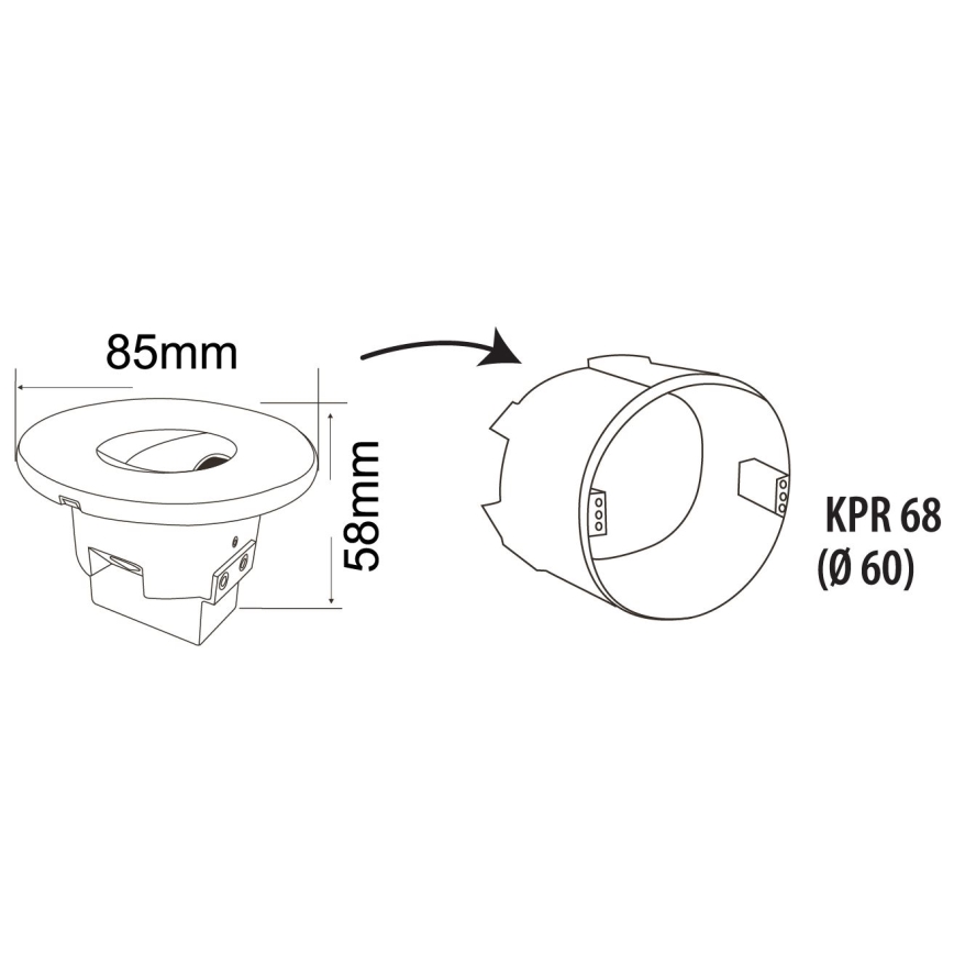 Iluminação para escadas exteriores LED DECENTLY LED/1,5W/230V 3000/4000/6000K IP44 branco