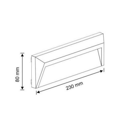 Iluminação para escadas exteriores LED HOLDEN LED/1,6W/230V IP65 grafite