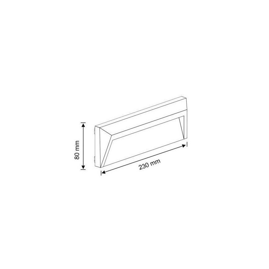 Iluminação para escadas exteriores LED HOLDEN LED/1,6W/230V IP65 grafite