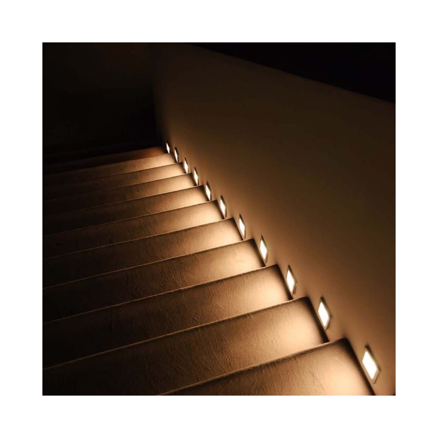 Iluminação para escadas exteriores LED LED/3W/230V 3000K IP65 branco