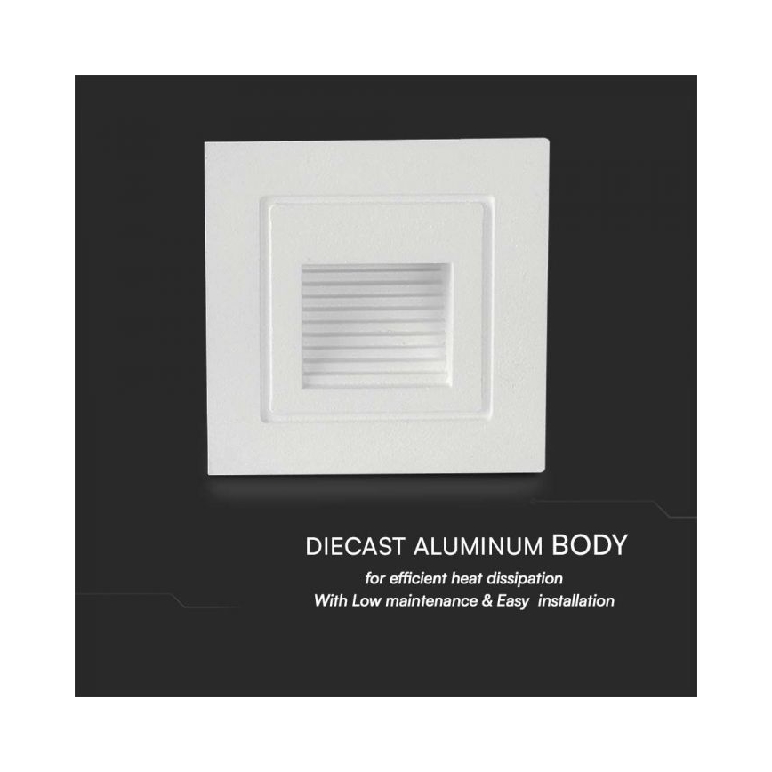 Iluminação para escadas exteriores LED LED/3W/230V 3000K IP65 branco