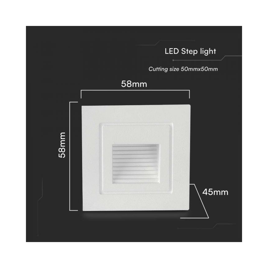 Iluminação para escadas exteriores LED LED/3W/230V 3000K IP65 branco