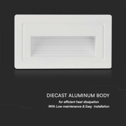 Iluminação para escadas exteriores LED LED/3W/230V 3000K IP65 branco