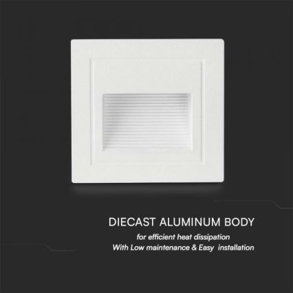 Iluminação para escadas exteriores LED LED/5W/230V 3000K IP65 branco