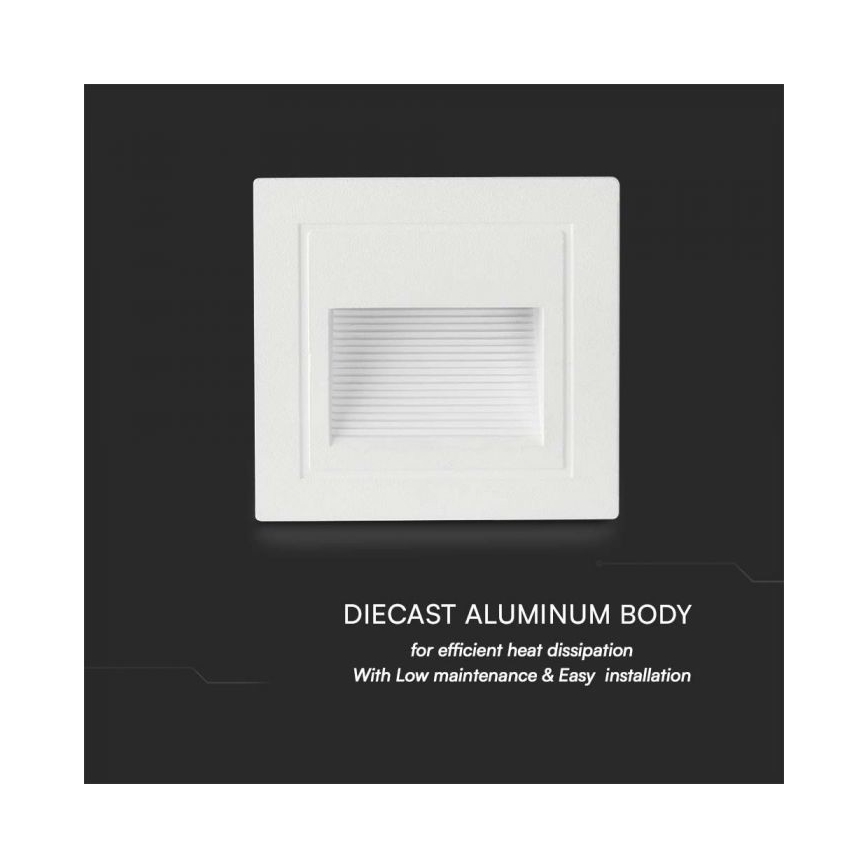 Iluminação para escadas exteriores LED LED/5W/230V 3000K IP65 branco