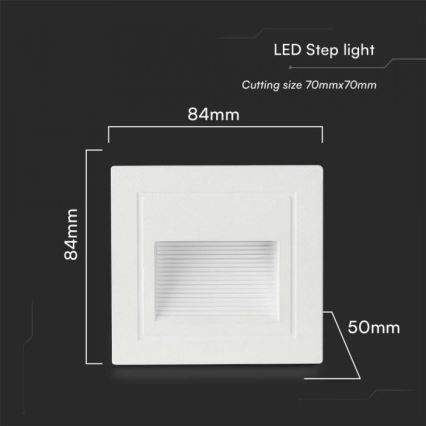 Iluminação para escadas exteriores LED LED/5W/230V 3000K IP65 branco