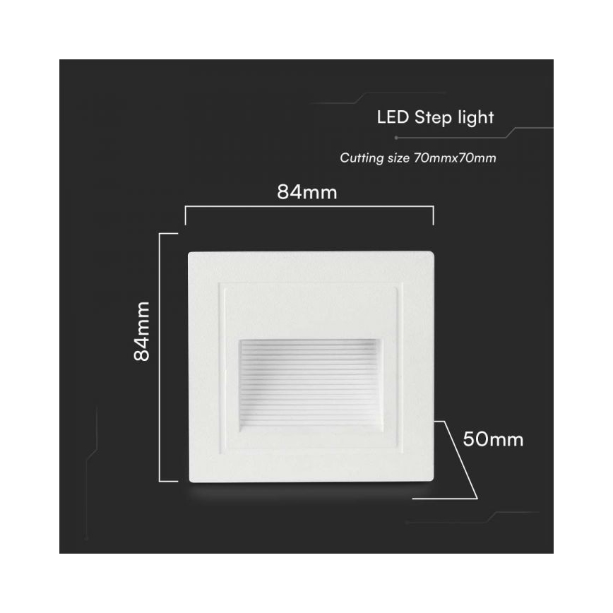 Iluminação para escadas exteriores LED LED/5W/230V 3000K IP65 branco