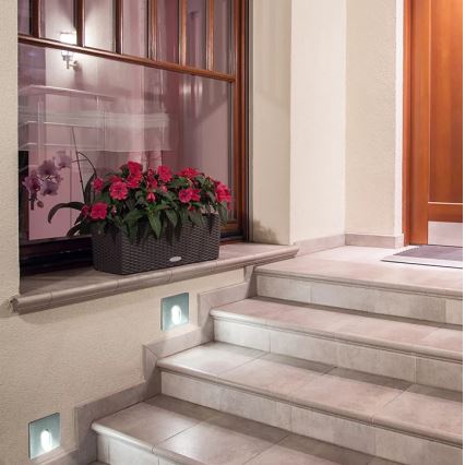 Iluminação para escadas externas LED ESPO LED/3W/230V cromo mate IP54