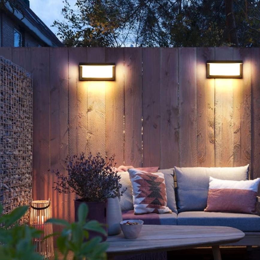 Iluminação para parede exterior LED NEELY 1xE27/9W/230V 3000K IP54 antracite