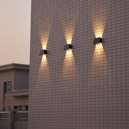 Iluminação solar de parede LED ALF LED/4W/3,2V 3000K IP54 preto
