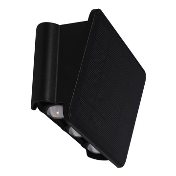 Iluminação solar de parede LED ALF LED/4W/3,2V 6000K IP54 preto