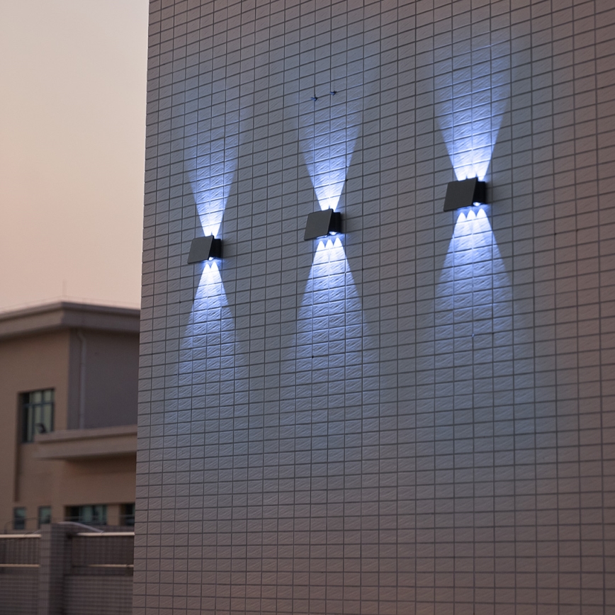 Iluminação solar de parede LED ALF LED/4W/3,2V 6000K IP54 preto