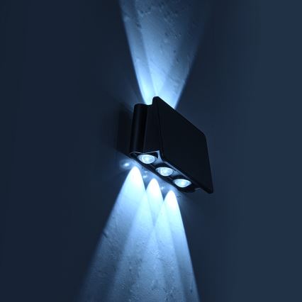 Iluminação solar de parede LED ALF LED/4W/3,2V 6000K IP54 preto