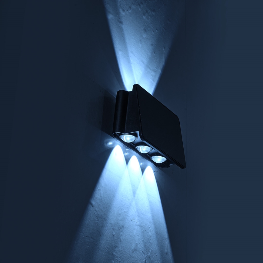 Iluminação solar de parede LED ALF LED/4W/3,2V 6000K IP54 preto