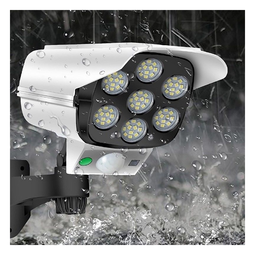 LED Solar maketa bezpečnostní kamery com sensor KAMERA LED/1W/3,7V IP44 + controlo remoto