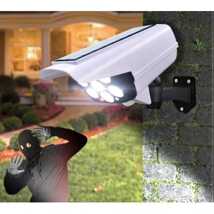 LED Solar maketa bezpečnostní kamery com sensor KAMERA LED/1W/3,7V IP44 + controlo remoto