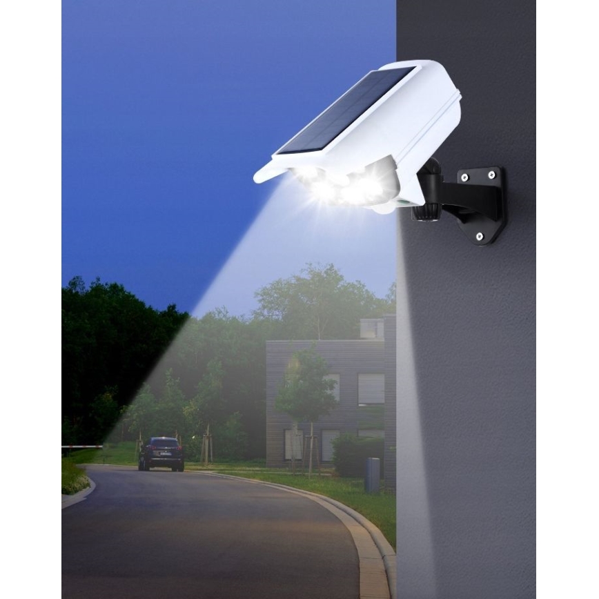 LED Solar maketa bezpečnostní kamery com sensor KAMERA LED/1W/3,7V IP44 + controlo remoto