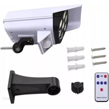 LED Solar maketa bezpečnostní kamery com sensor KAMERA LED/1W/3,7V IP44 + controlo remoto