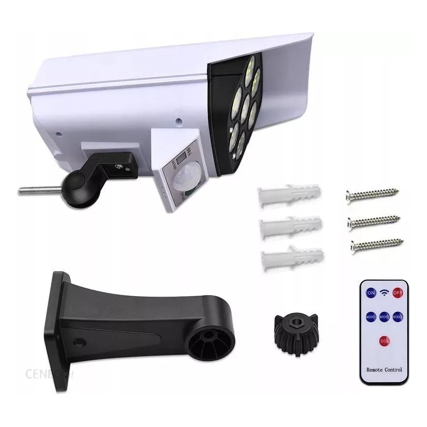 LED Solar maketa bezpečnostní kamery com sensor KAMERA LED/1W/3,7V IP44 + controlo remoto