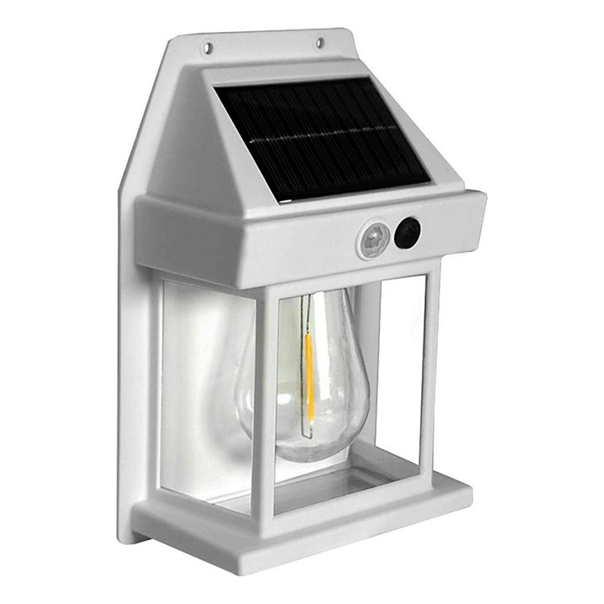 Iluminação solar de parede LED com sensor LANTER LED/1W/3,7V IP44 branco