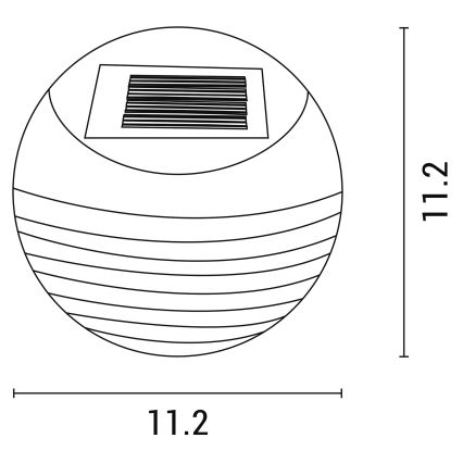 Iluminação solar de parede LED com sensor LED/0,06W/1,2V 3000K IP44