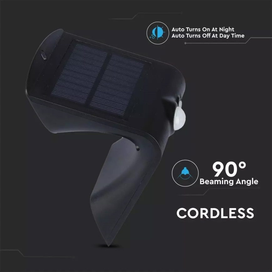 Iluminação solar de parede LED com sensor LED/1.5W/3,7V IP65 1200 mAh