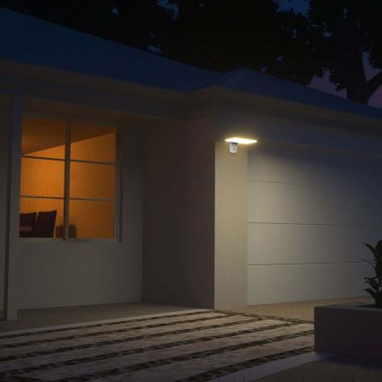 Iluminação solar de parede LED com sensor LED/15W/3,2V 4000K/6000K IP65 branco