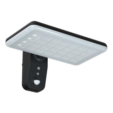 Iluminação solar de parede LED com sensor LED/15W/3,2V 4000K/6000K IP65 preto