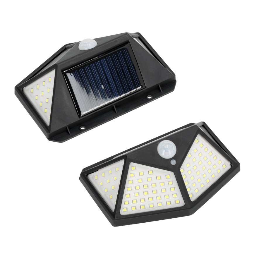 Iluminação solar de parede LED com sensor LED/1W/3,7V 6500K IP44