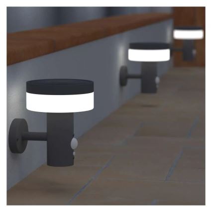 Iluminação solar de parede LED com sensor LED/2W/3,7V 1200 mAh IP44