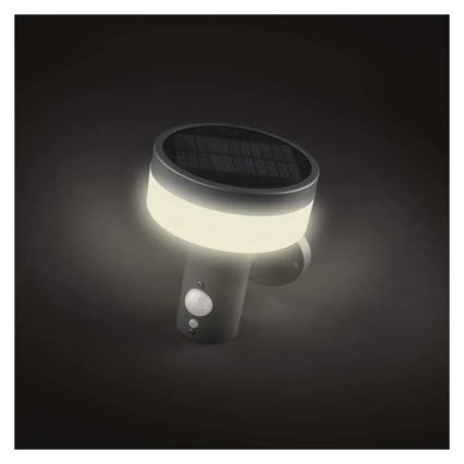Iluminação solar de parede LED com sensor LED/2W/3,7V 1200 mAh IP44