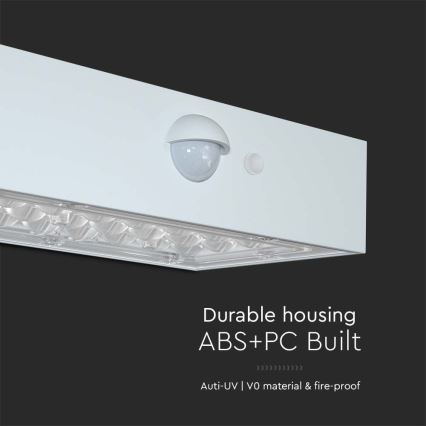 Iluminação solar de parede LED com sensor LED/3W/3,7V 3000K/4000K IP65 branco