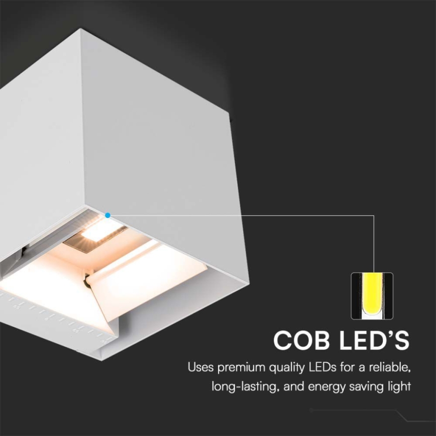 Iluminação solar de parede LED com sensor LED/3W/3,7V IP65 4000K 2600 mAh branco