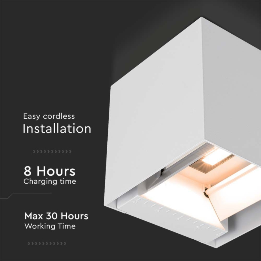 Iluminação solar de parede LED com sensor LED/3W/3,7V IP65 4000K 2600 mAh branco