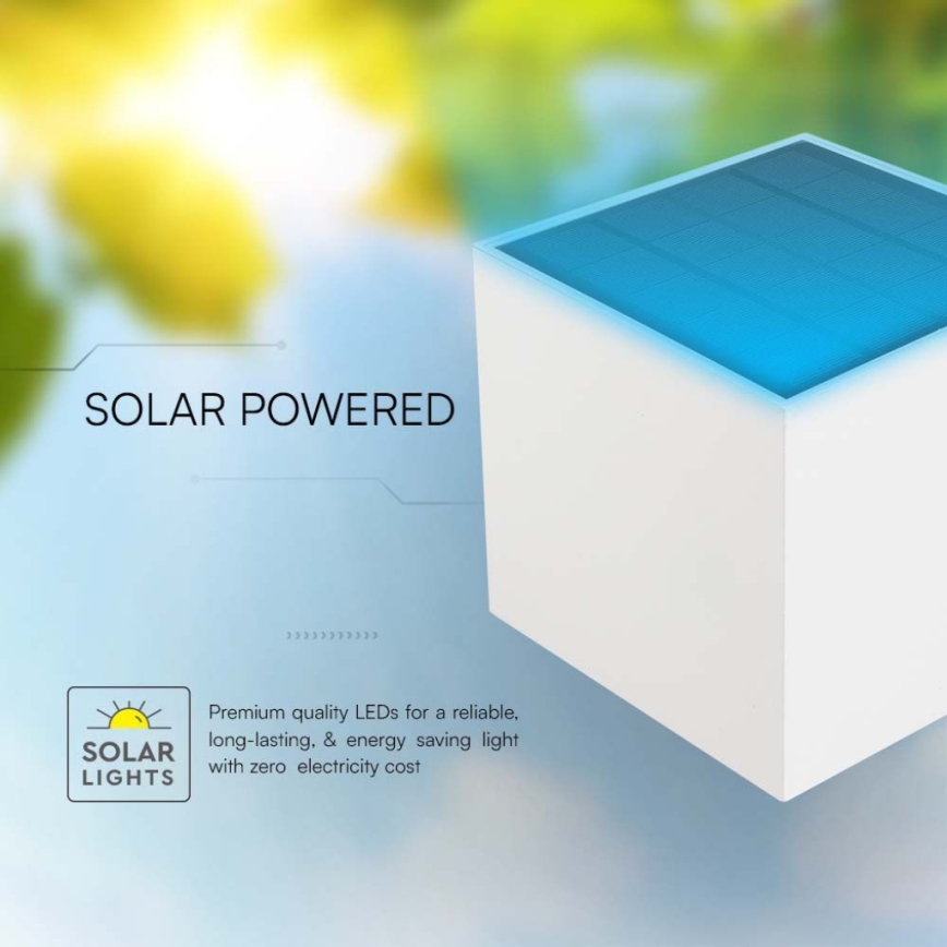 Iluminação solar de parede LED com sensor LED/3W/3,7V IP65 4000K 2600 mAh branco