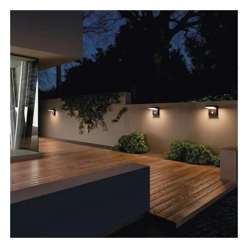 Iluminação solar de parede LED com sensor LED/4,4W/3,7V 2200 mAh IP44