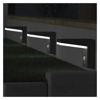 Iluminação solar de parede LED com sensor LED/4,4W/3,7V 2200 mAh IP44