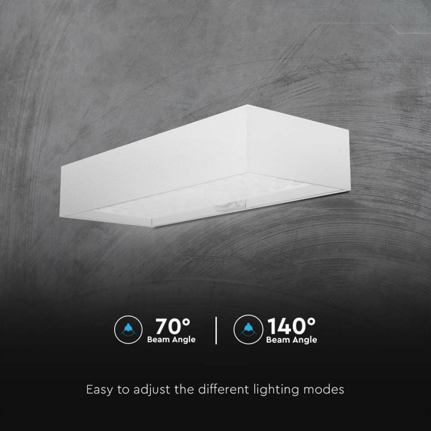 Iluminação solar de parede LED com sensor LED/6W/3,7V IP65 4000K branco